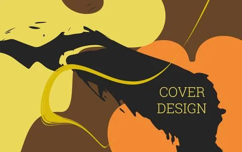 Multicolored background. Paint strokes and geometric elements. Notebook or .. Stock Illustration