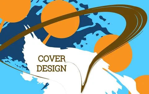 Multicolored background. Paint strokes and geometric elements. Notebook or .. Illustrazione stock