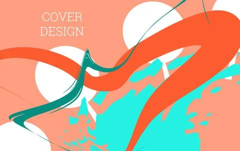 Multicolored background. Paint strokes and geometric elements. Notebook or .. 스톡 일러스트