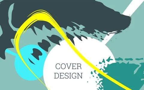 Multicolored background. Paint strokes and geometric elements. Notebook or .. Illustrazione stock