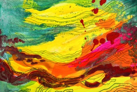 Multicolored background painted with paint. Texture for the background. Stock Illustration