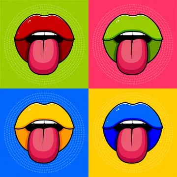 Multicolored background in pop art style. Illustrazione stock