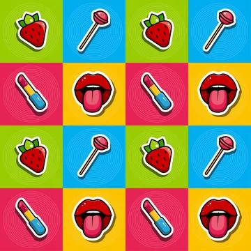 Multicolored background in Pop Art style.Vector illustration Illustrazione stock