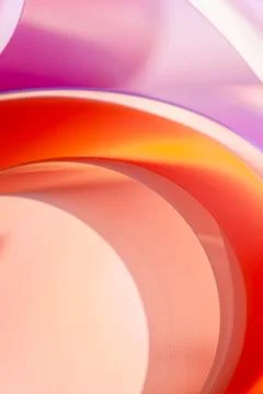 Multicolored background of rounded elements with gradient color overflow. Ver Foto stock