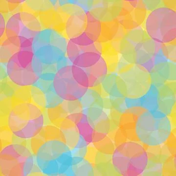 Multicolored background of transparent overlapping circles Stock Illustration