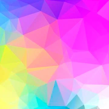 Multicolored background of triangles, square Bright colors, festive abstract  Stock Illustration