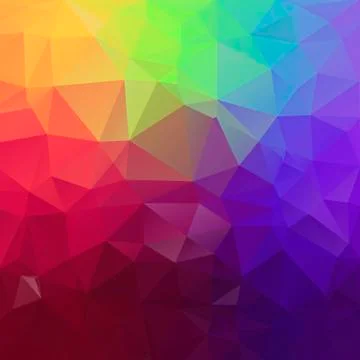 Multicolored background of triangles, square Bright colors, festive abstract  イラスト素材
