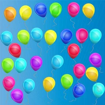 Multicolored balloons Stock Illustration
