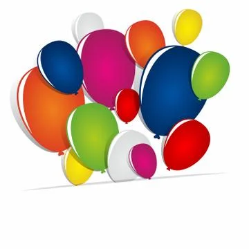Multicolored Balloons Illustrazione stock