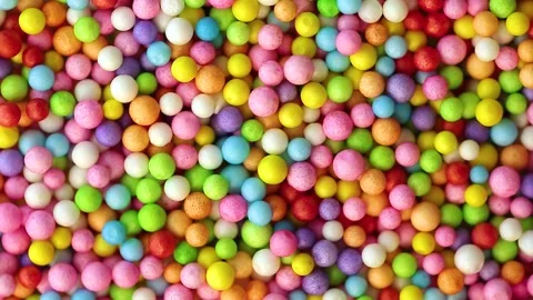 Multicolored balloons top view with circular rotation as background and texture. Stock Footage 143522451