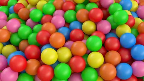 Multicolored balls that fall into a ball pool at the daycare kindergarten イラスト素材
