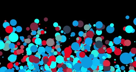 Multicolored balls falls down, ideal for titles or transition. Round spheres Video stock 276853549