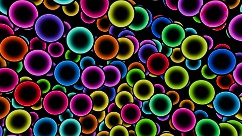 Multicolored balls rotating VJ loop. Stock Footage 289139499