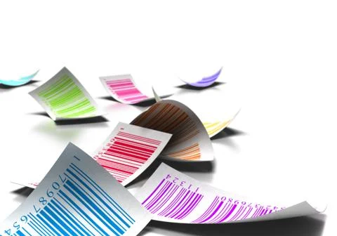 Multicolored bar codes Stock-Illustration