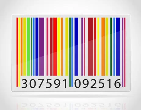 Multicolored barcode vector illustration Illustrazione stock