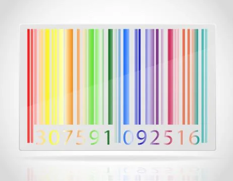 Multicolored barcode vector illustration Stock-Illustration