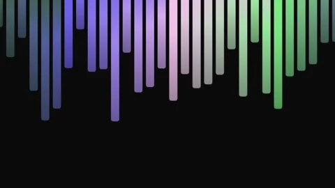 Multicolored Bars on Black Background Animation. Stock-Footage 329928612