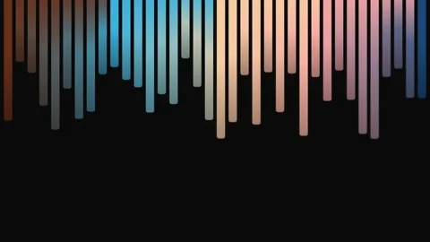 Multicolored Bars on Black Background. 스톡 동영상 330281520
