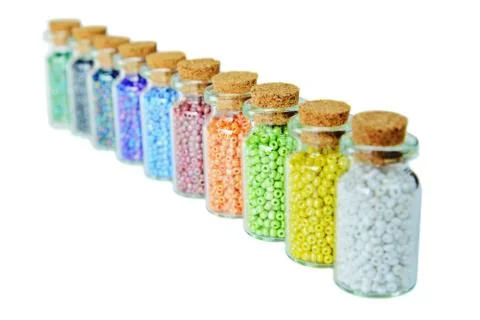 Multicolored beads Stock Photos