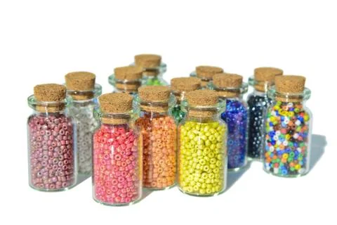 Multicolored beads Stock Photos