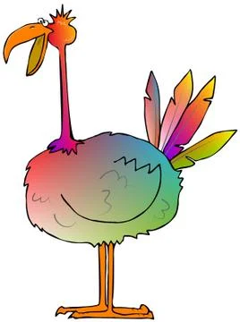 Multicolored bird Stock Illustration