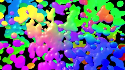 Multicolored Blob Explosion Background 4K Stock Footage 296060306