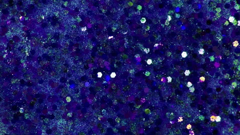 Multicolored blue particles. Stock Footage 260400209