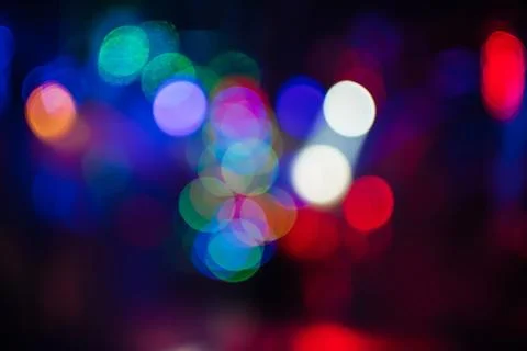 Multicolored blurred background with colored bokeh Stock Photos