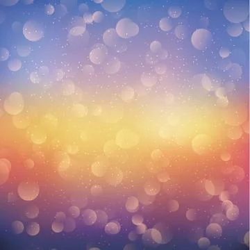 Multicolored blurry bokeh on a dark background Stock Illustration