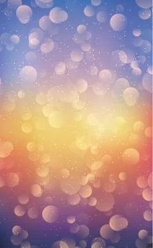 Multicolored blurry bokeh on a dark background Stock Illustration