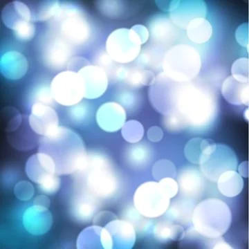 Multicolored blurry bokeh on a dark background Stock Illustration