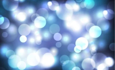 Multicolored blurry bokeh on a dark background Stock Illustration