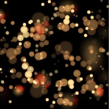 Multicolored blurry bokeh on a dark background Stock Illustration
