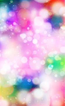 Multicolored blurry bokeh on a red background Stock Illustration