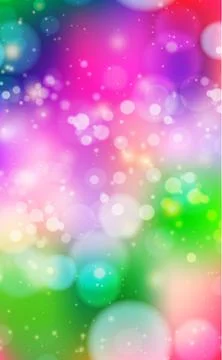 Multicolored blurry bokeh on a red background Illustrazione stock
