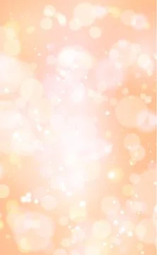 Multicolored blurry bokeh on a yellow background Stock Illustration