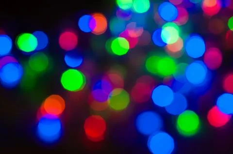 Multicolored blurry lights at night Foto stock