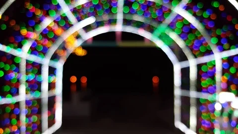 Multicolored bokeh bulb Stock Footage 107378482