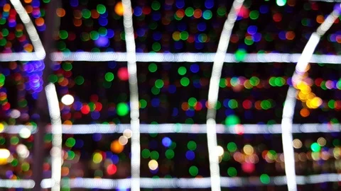 Multicolored bokeh bulb Stock Footage 107378798