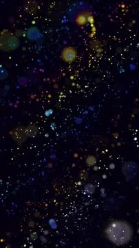 Multicolored Bokeh Lights and Sparkling Particles Abstract Background Stock Illustration