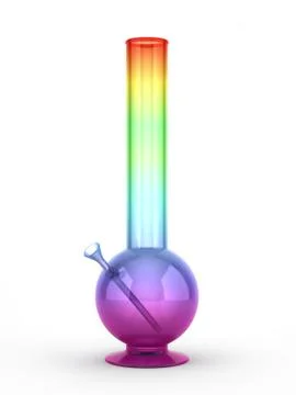 Multicolored bong isolated on white background Stock Illustration