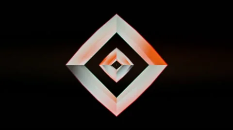 Multicolored bouncing 3D diamond splitting and rejoining - VJ Loop Stock-Footage 65068350