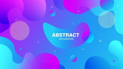 Multicolored bright liquid geometric background. Stock Illustration