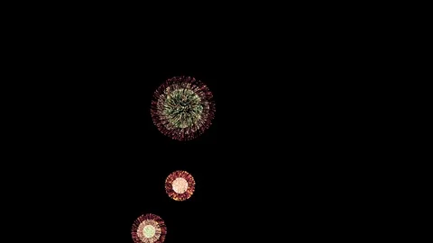 Multicolored bright neon patterns from particles exploding on black background Stock Footage 124673455