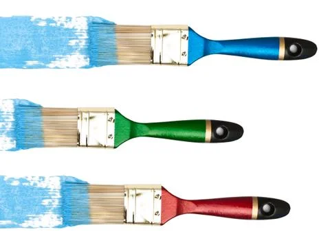 Multicolored Brushes Stock Photos