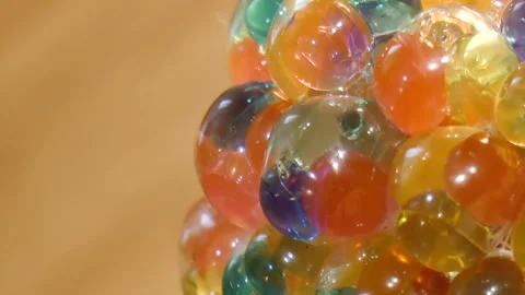 Multicolored bubbles with liquid inside Stock Footage 90775263