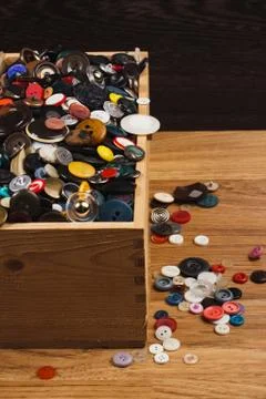 Multicolored buttons Stock Photos