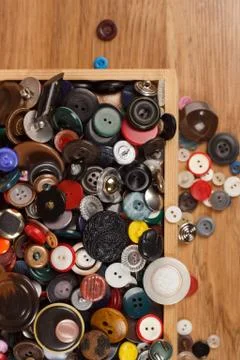 Multicolored buttons Stock Photos