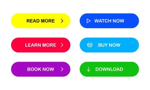 Multicolored buttons for your web site. Read more. Learn more Stock Illustration
