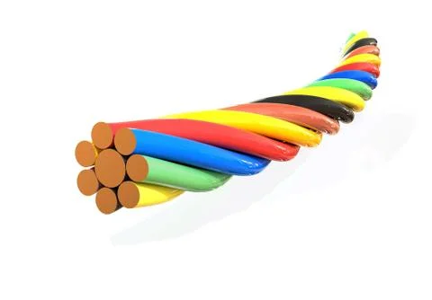 Multicolored cable Ilustração Stock
